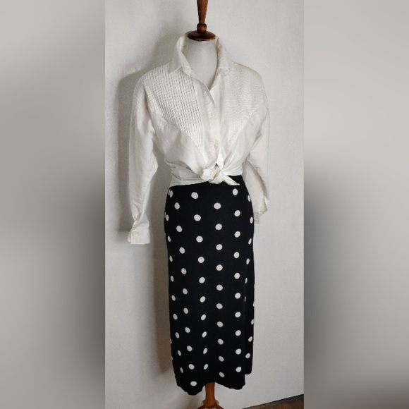 VICTOR GELMAUD POLKADOT MIDI SKIRT - Picture 2 of 8